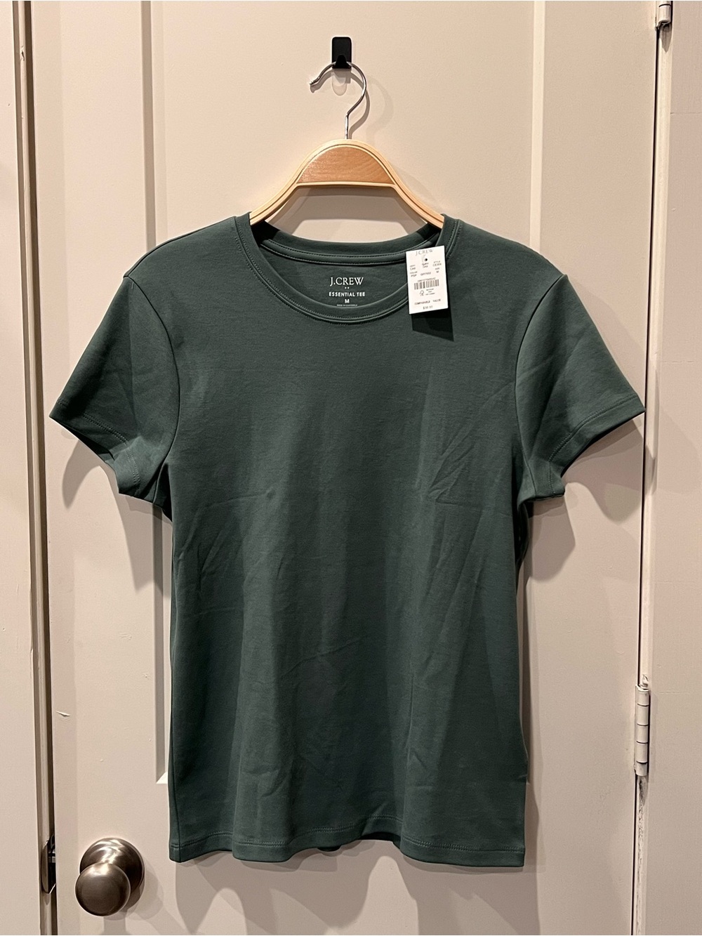 J. Crew Women's Short-Sleeve Crewneck Tee in Deep Green